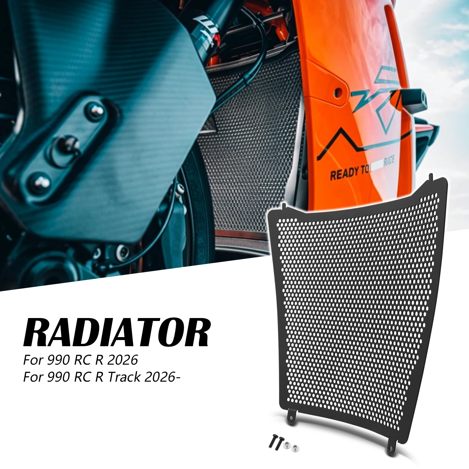 

Motorcycle Accessories Engine Radiator Grille Guard Cover Oil Cooler Guard For KTM 990 RC R 2026 990RC R Track 2026
