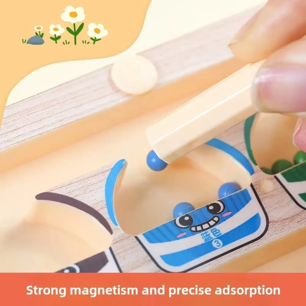 2 in 1 Color Sorting Maze Drawing Board Magnetic Early Educational Toys Maze Ball Rolling Toy Number Matching Learning