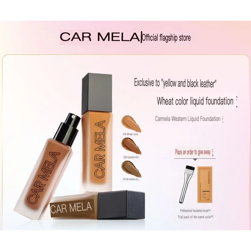 

Camilla Yellow And Black Skin Foundation Blend, Wheat, Black, Dark Bronze, European, American And Asian Makeup Foundation