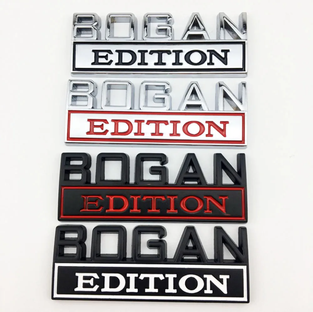 1PC BOGAN EDITION Letter Logo Badge Emblem For Car Trunk Fender Or Tailgate Name Plate Decal Auto Parts