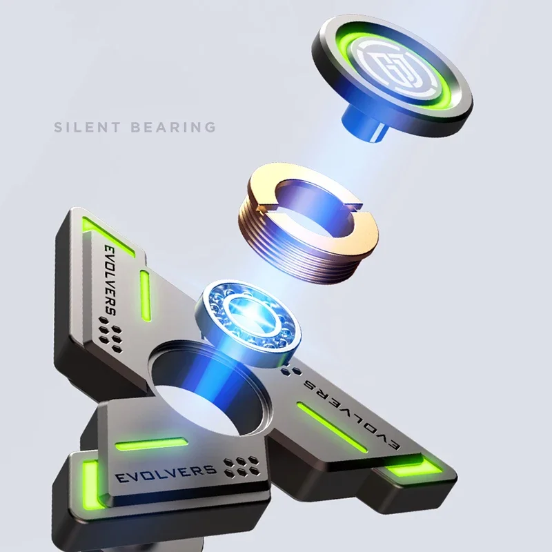 Spinner à main lumineux briquet Fidget Spinner 5 minutes rotatif en alliage métallique EDC adulte Fidget jouets bureau soulagement du Stress jouet cadeaux