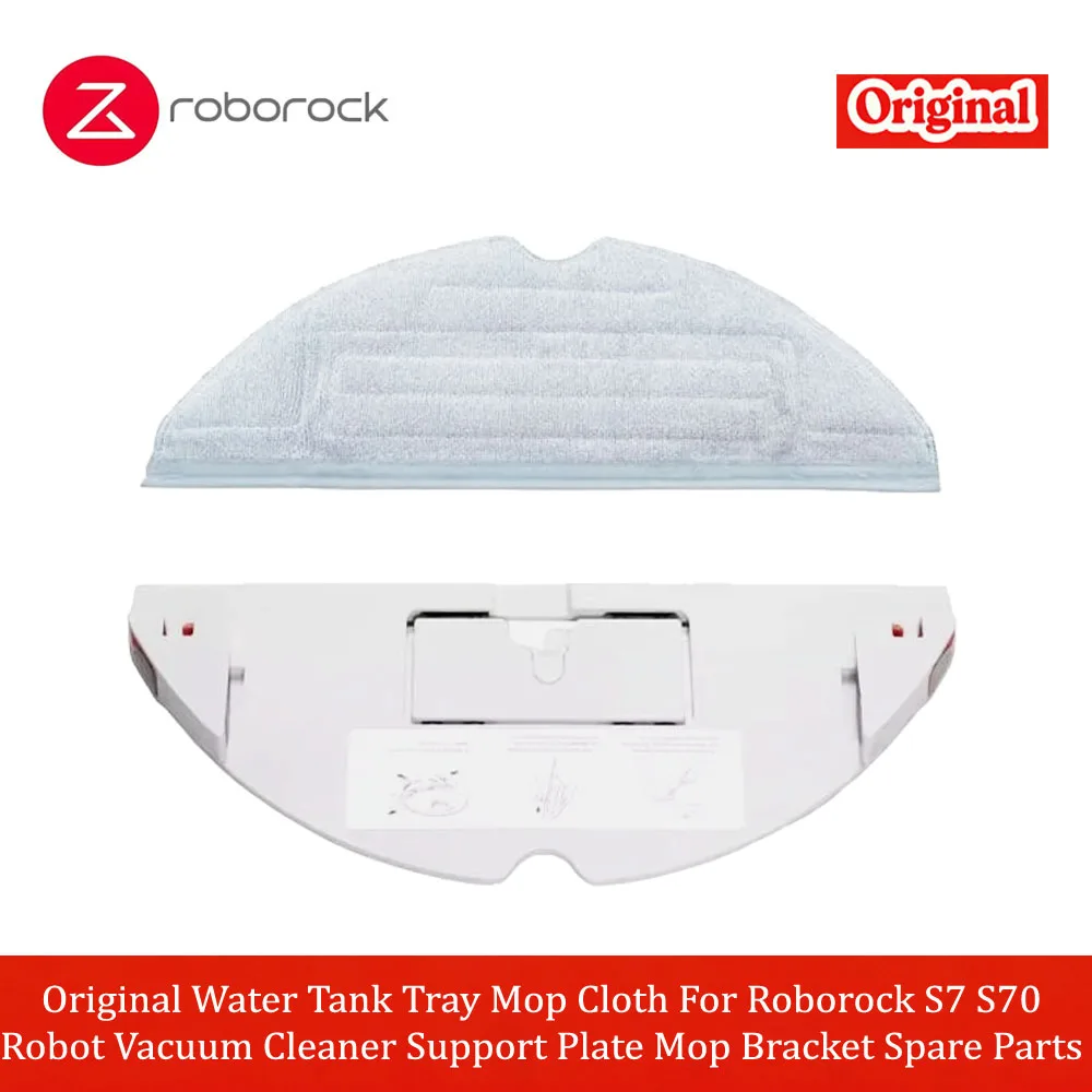 Original Water Tank Tray Mop Cloth For Roborock S7 S70 Robot Vacuum Cleaner Support Plate Mop Bracket Spare Parts