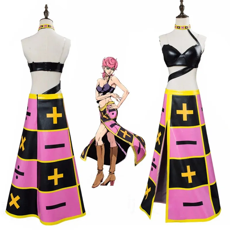 

Anime Trish Una Bizarre Adventure Cosplay Costume Uniform Skirt Adult Suit Halloween Carnival Party Costumes for Women