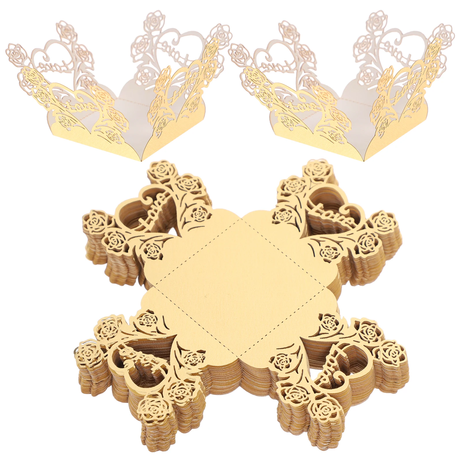 

50pcs Chocolate Wrapper Paper Liners Small Candy Square Wrapping Decorations Party Wedding Truffle Cups Packaging Tray Dessert