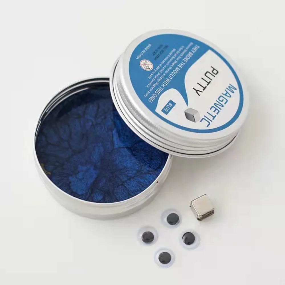 

Resin Magnetic Bouncing Mud Colored Clay Ferrofluid Magnetic Suction Clay with Magnet DIY Mud Playdough DIY Accessories