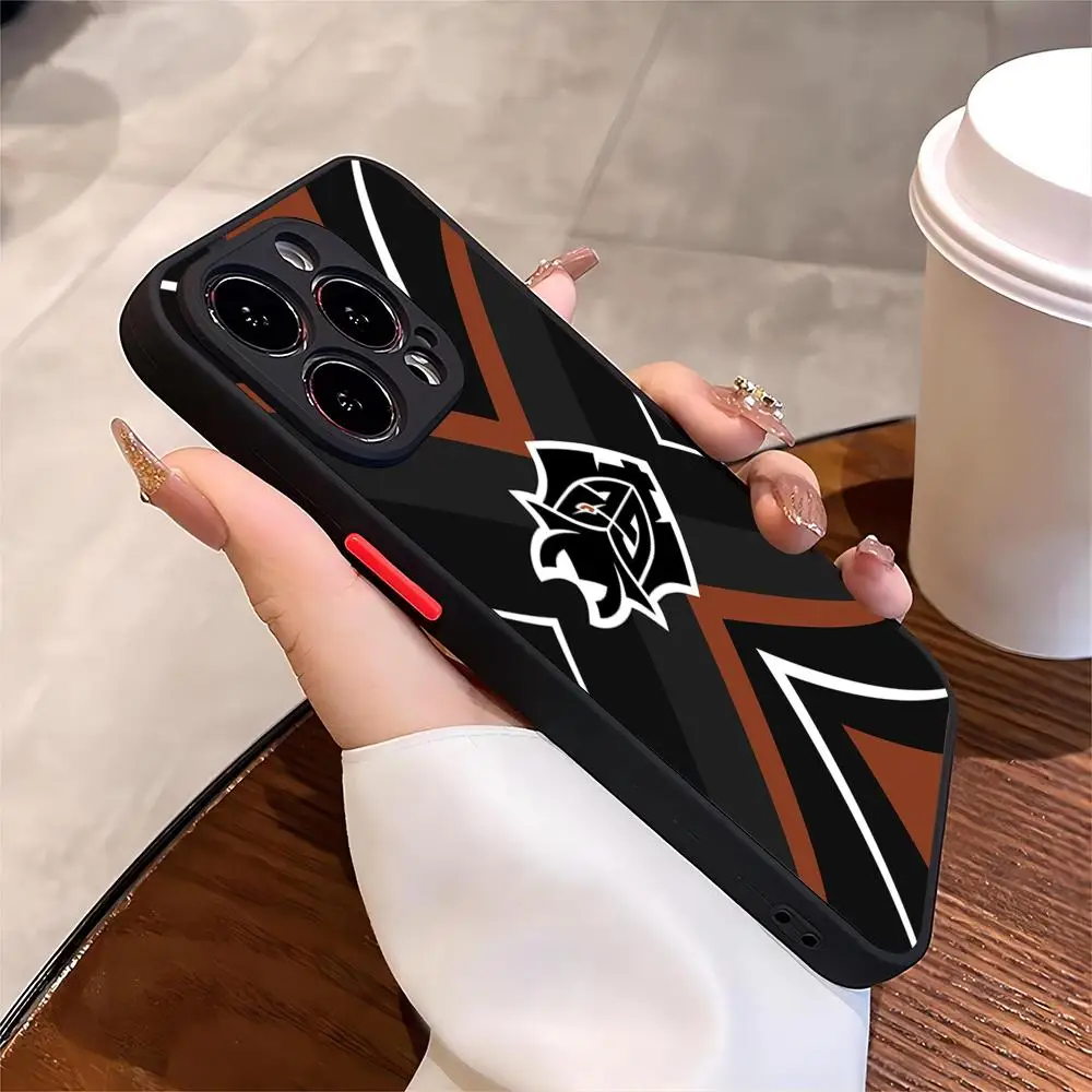 G2 ESports Phone Case Black for iPhone 13ProMax 16 15 12 11 14 Pro Max Mini Plus Max X XR Matte Cover