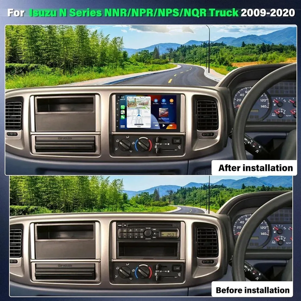 

Навигация для Carplay Android Auto Android15 Автомагнитола GPS 4+64G для Isuzu N Series NNR/NPR/NPS/NQR Truck 2009-2020 7 дюймов