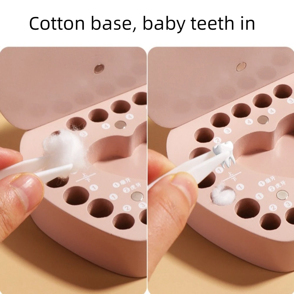 

Lost Tooth Holder Cute Baby Tooth Box Cartoon Zodiac Breast Teeth Storage Case Wooden Gift Milk Teeth Organizer Children