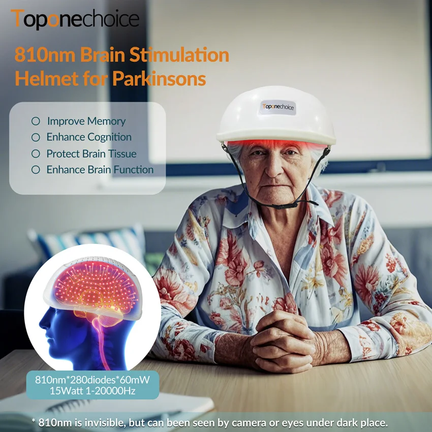 

PBM Neuromodulacion Brain Helmet 810nm Near Infrared Light Therapy for Parkinson Stroke Autism Migraine Anxiety PTSD 1-20000Hz