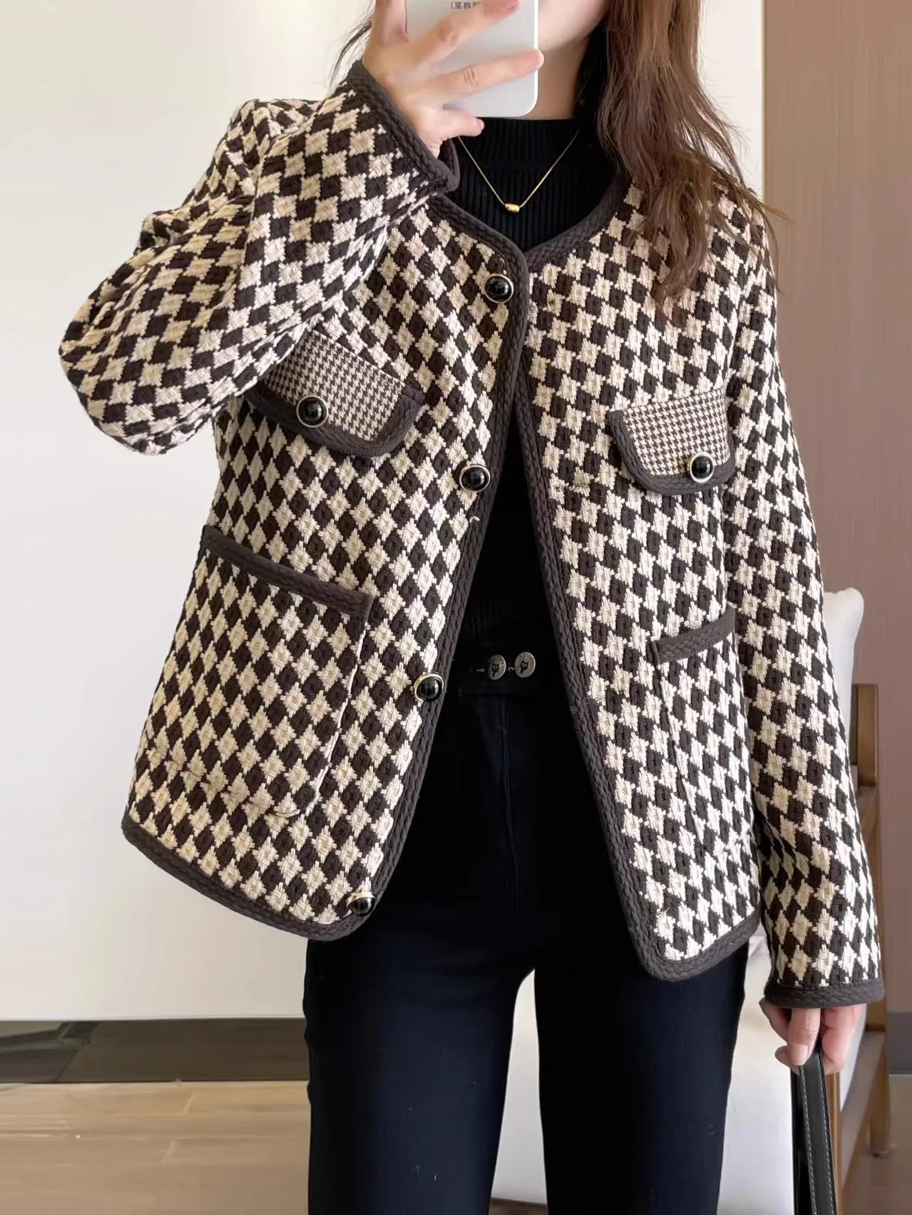 

Tweed Jacket High Quality Womens Winter Thermal Anti-Freezing Warm Waterproof Sport Snow Recreation Active Life Hooded Heavy Ins