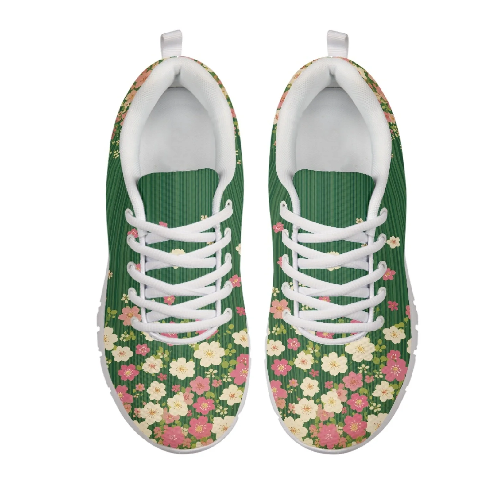 Coloranimal Flowers Striped Low Top Walking Shoes for Men Mesh & EVA Sole Tennis Running Shoes 2026 New