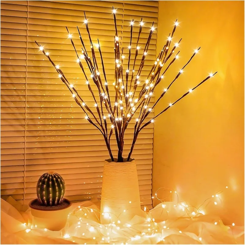 

Branch Festive Lights Christmas Tree Branch Fairy Garland Light Party Wedding Decoration Twig Dinner Table Lamp Battery Power