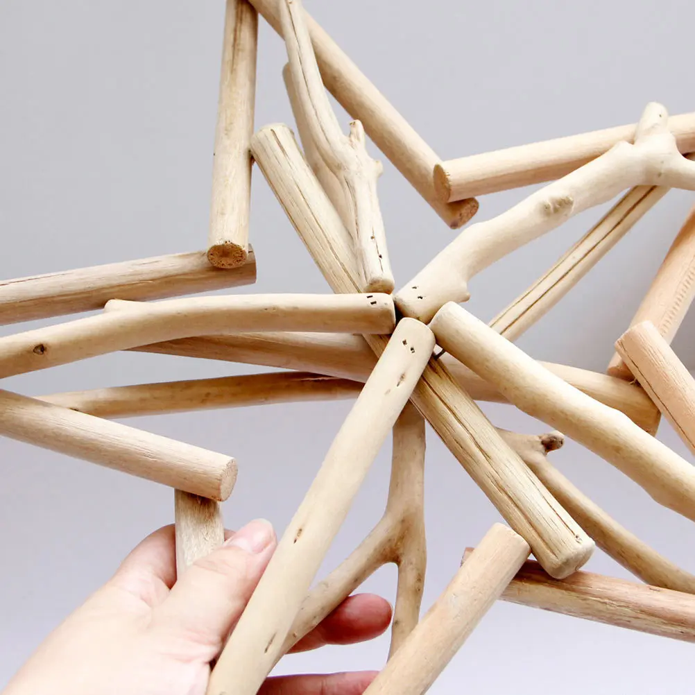 

1Pcs Wooden Five-Pointed Star Decor Creative Desktop Ornament Household Xmas Party Decoration Elegant Wooden Festival Adorn