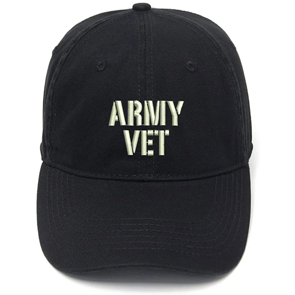 

Lyprerazy Men's Baseball Cap Proud Army Veteran Vet Embroidery Hat Cotton Embroidered Casual Baseball Caps