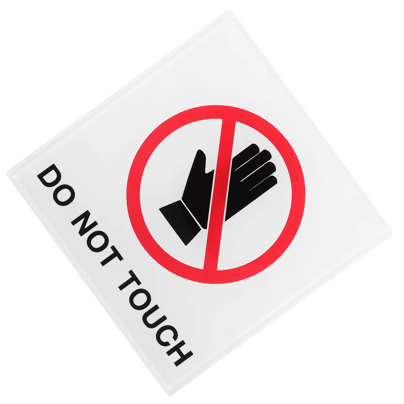 

Do Not Touch Warning Signs Acrylic Safety Labels Stickers Bright Color Pattern Clear Adhesive No Touch Sign Factory Construction