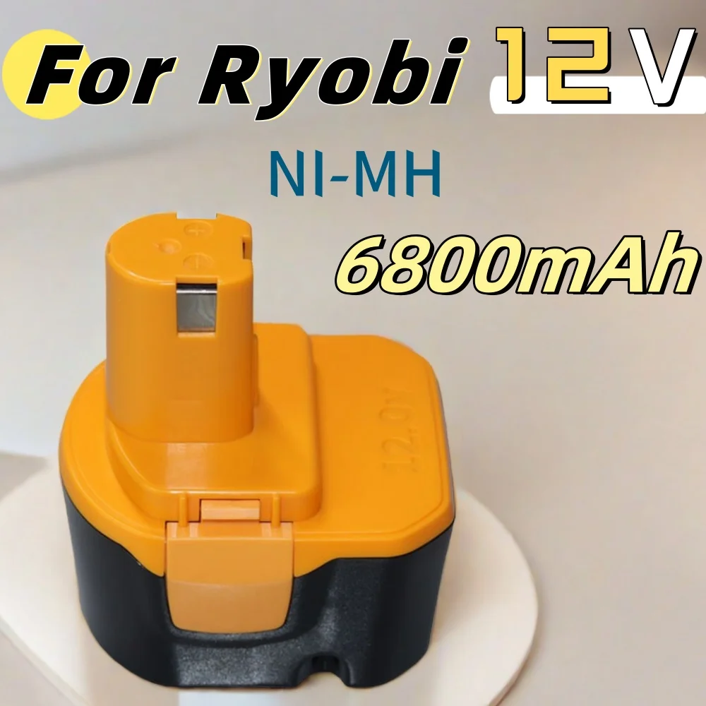 

6800mAh For Ryobi 12V Power tool Battery Replacement B-8286 BPT1025 RY-1204 1400143 1400652 1400670 440000