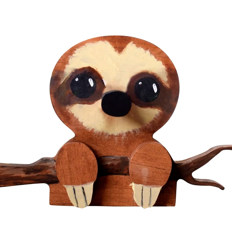 

Wooden for Creative Animal Glasses Holder Handmade Eye Sunglasses Display Stand Tabletop Decoration Gift for Office Desk Home