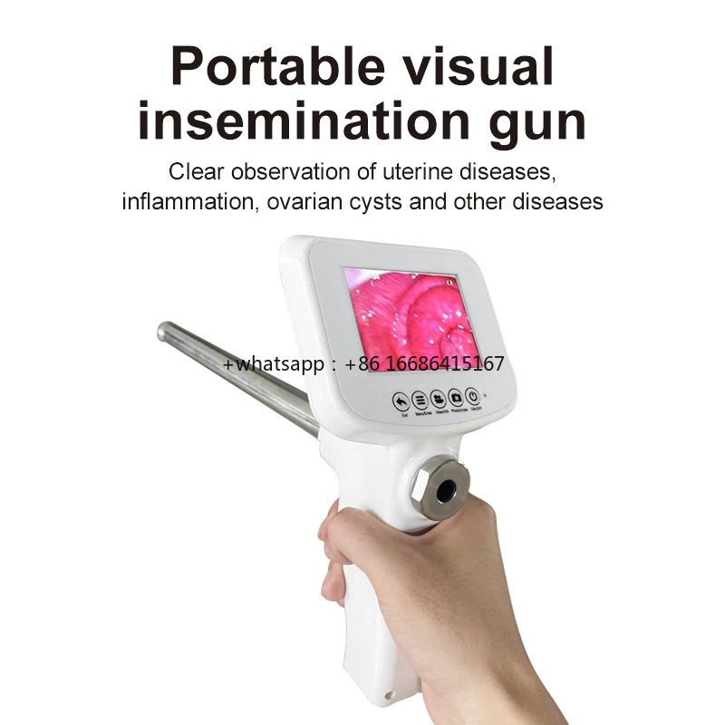 Veterinary Portable Handheld HD Visual Artificial Cow Goat Sheep Insemination