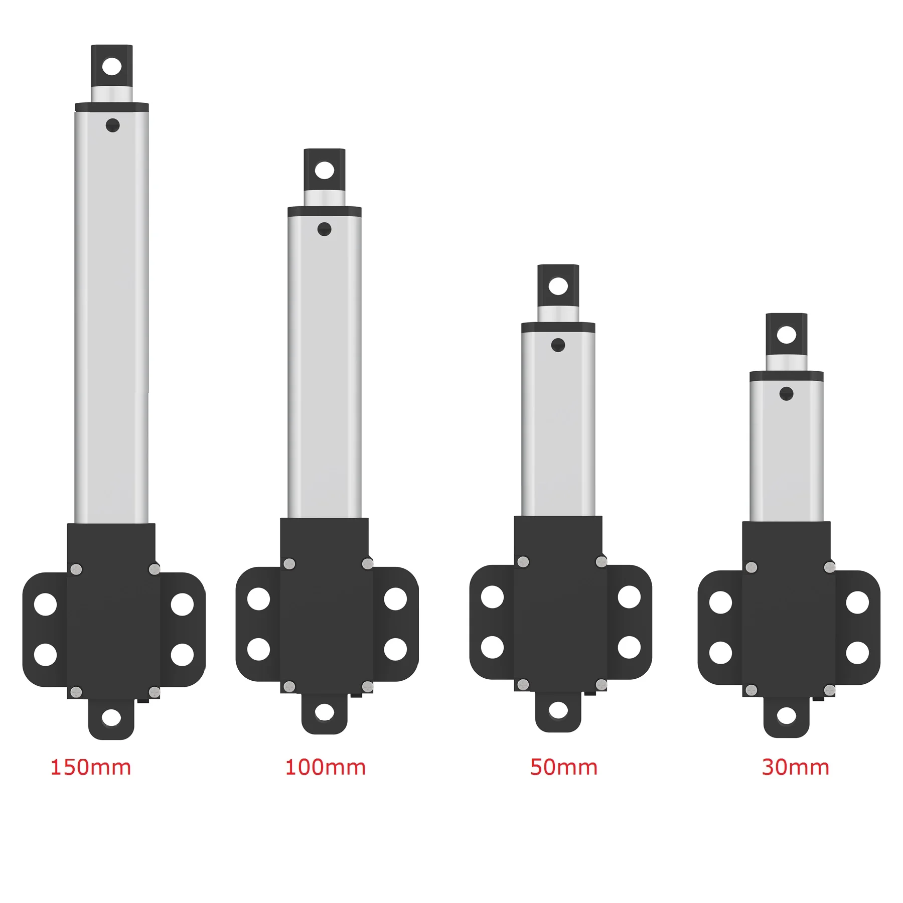 12V Linear Antrieb Elektromotor Hub Länge 30/50/100/150mm Last Kapazität 20/50/70/150N Für Fernbedienung Mit Halterung