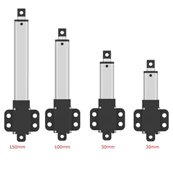 12V Linear Actuator Electric  Motor Stroke Length 30/50/100/150mm Load Capacity 20/50/70/150N For Remote Control With Bracket