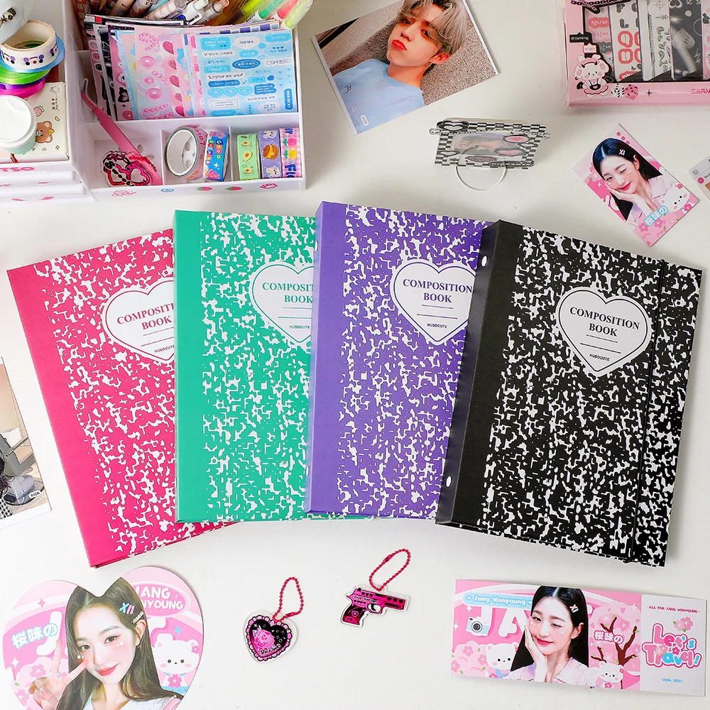 Carpeta de álbum de fotos de dibujos animados A5, pegatinas para fotos o tarjetas, libro de sesión fotográfica Instax, Mini álbum de recortes, álbum de libros de recortes