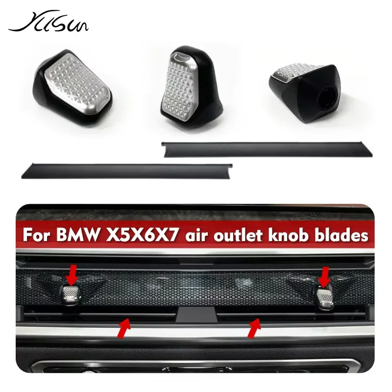 For BMW X5 X6 X7 G18 G06 G07 New 2023 Air conditioning Vent Blade Knob Replacement Car Parts Repair Kit Tool Accessories PC&ABS