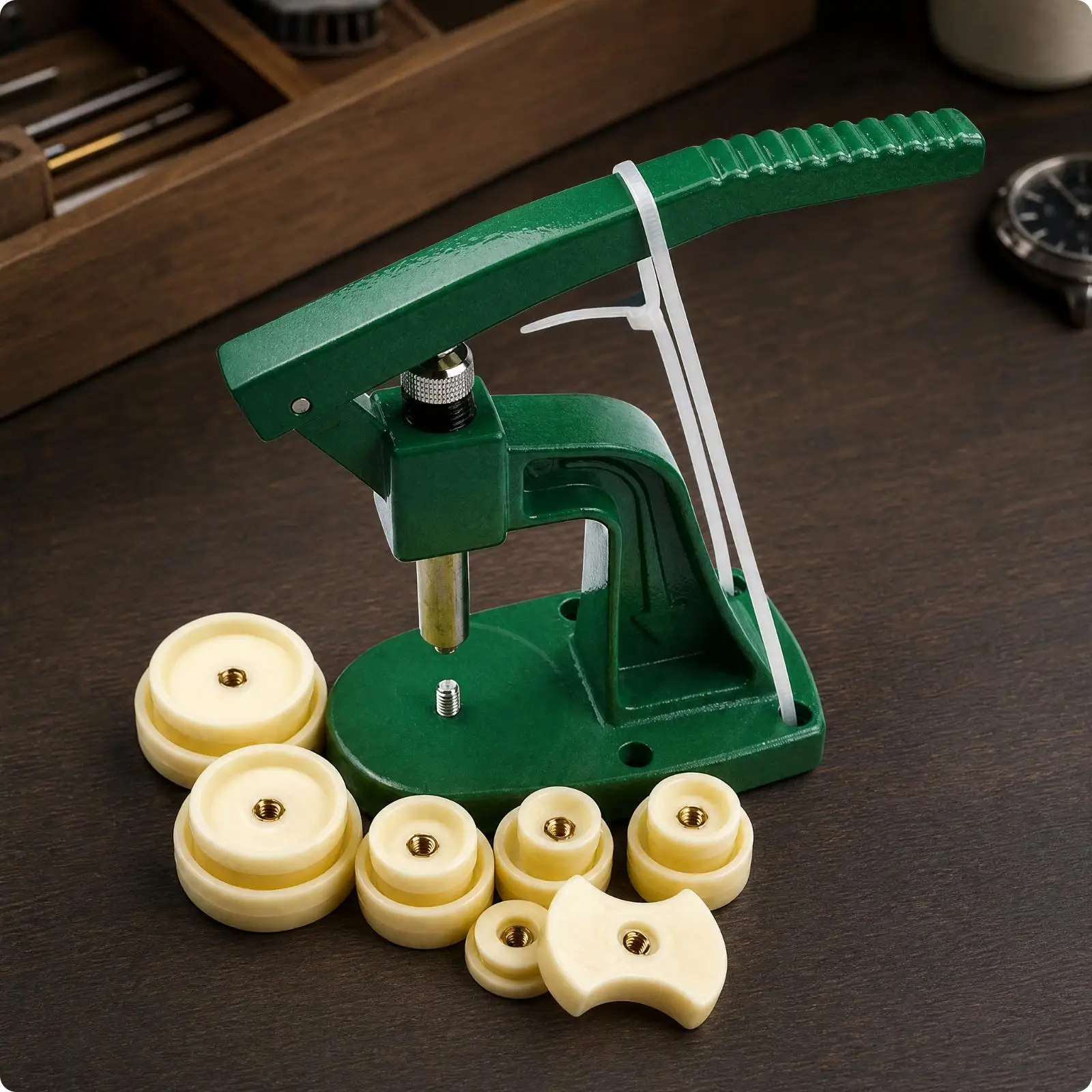Watch Press Cover Machine Tool for Watch Repair with Interchangeable Dies Professional Watchmaker Equipment