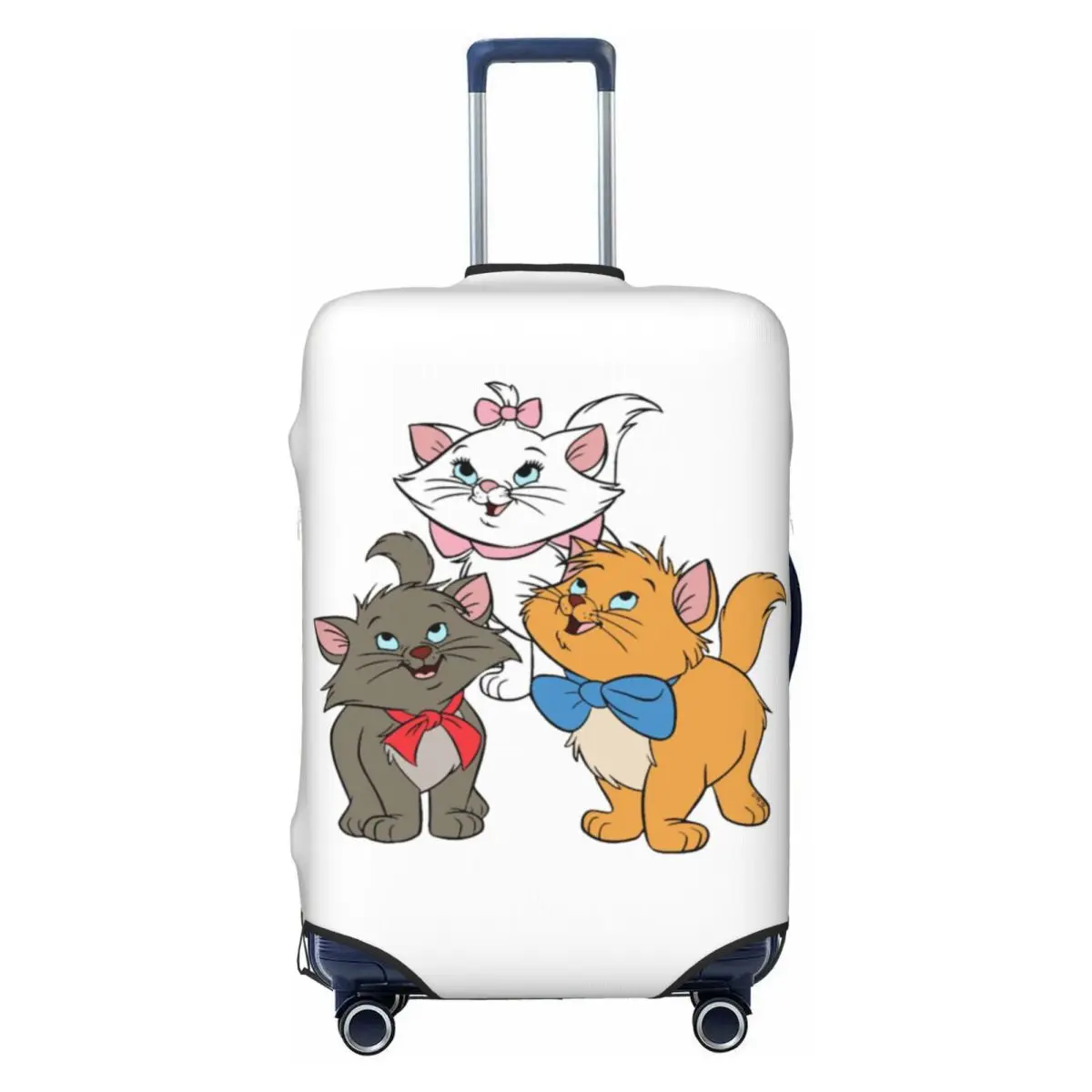 

Custom Cute Marie Cat Luggage Cover Protector Washable Cartoon Kitten Travel Suitcase Covers
