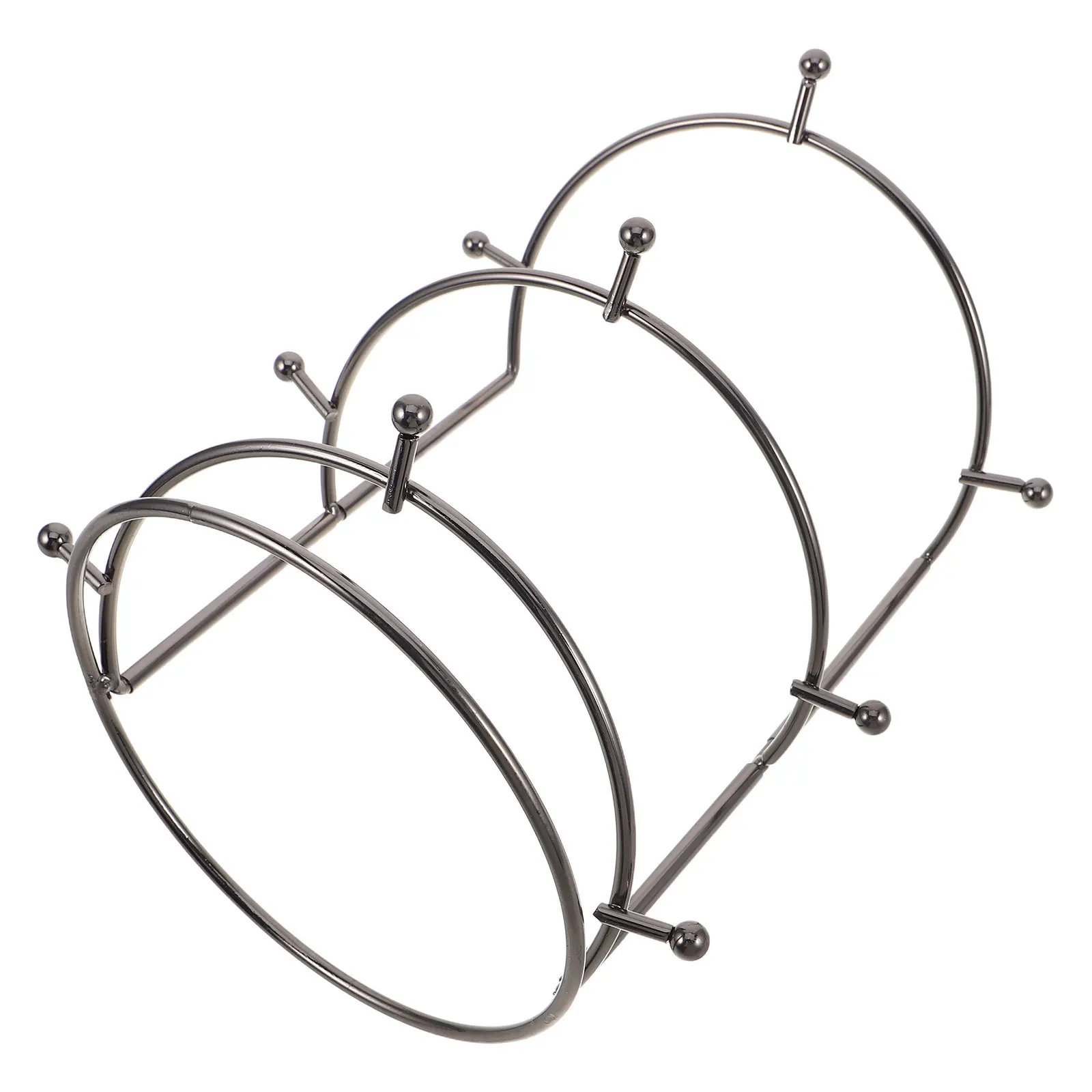 

Three Tier Crown Display Stand Gold Tiara Jewelry Holder Headband Organizer Bridal Hair Accessories Storage Rack