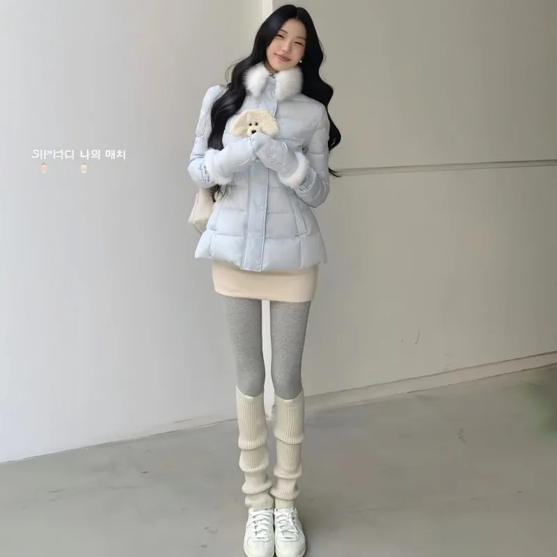Waist Down Cotton-padded Clothes Women's 2026 New Ribs Cotton-padded Clothes Small Slim-fitting Jackets, Winter High-end Jackets