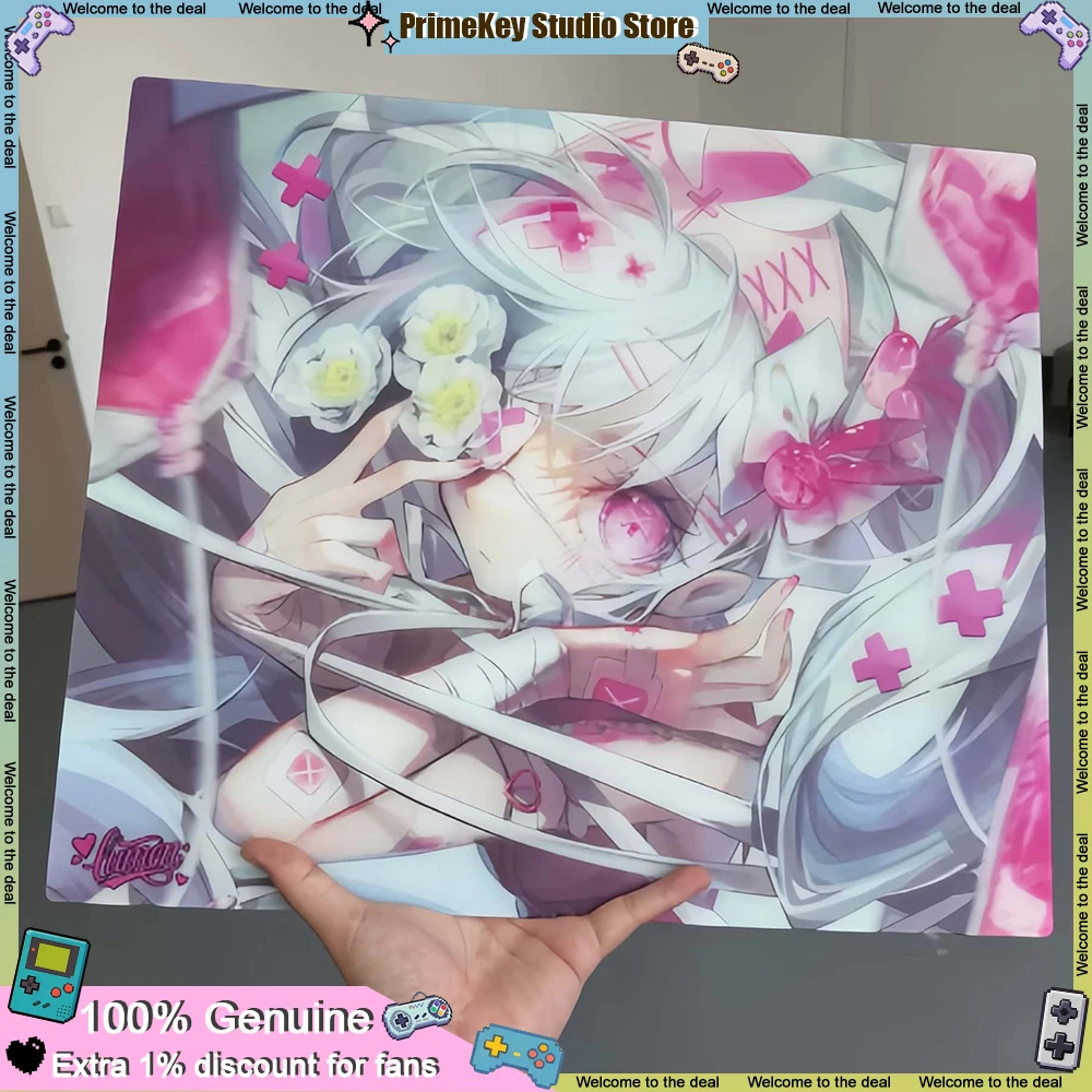 LUMEN CURE Micro-Etched Anime Tempered Glass Gaming Mouse Pad Replica Large Size Gaming Mouse Pad for FPS Games Accessories Gift