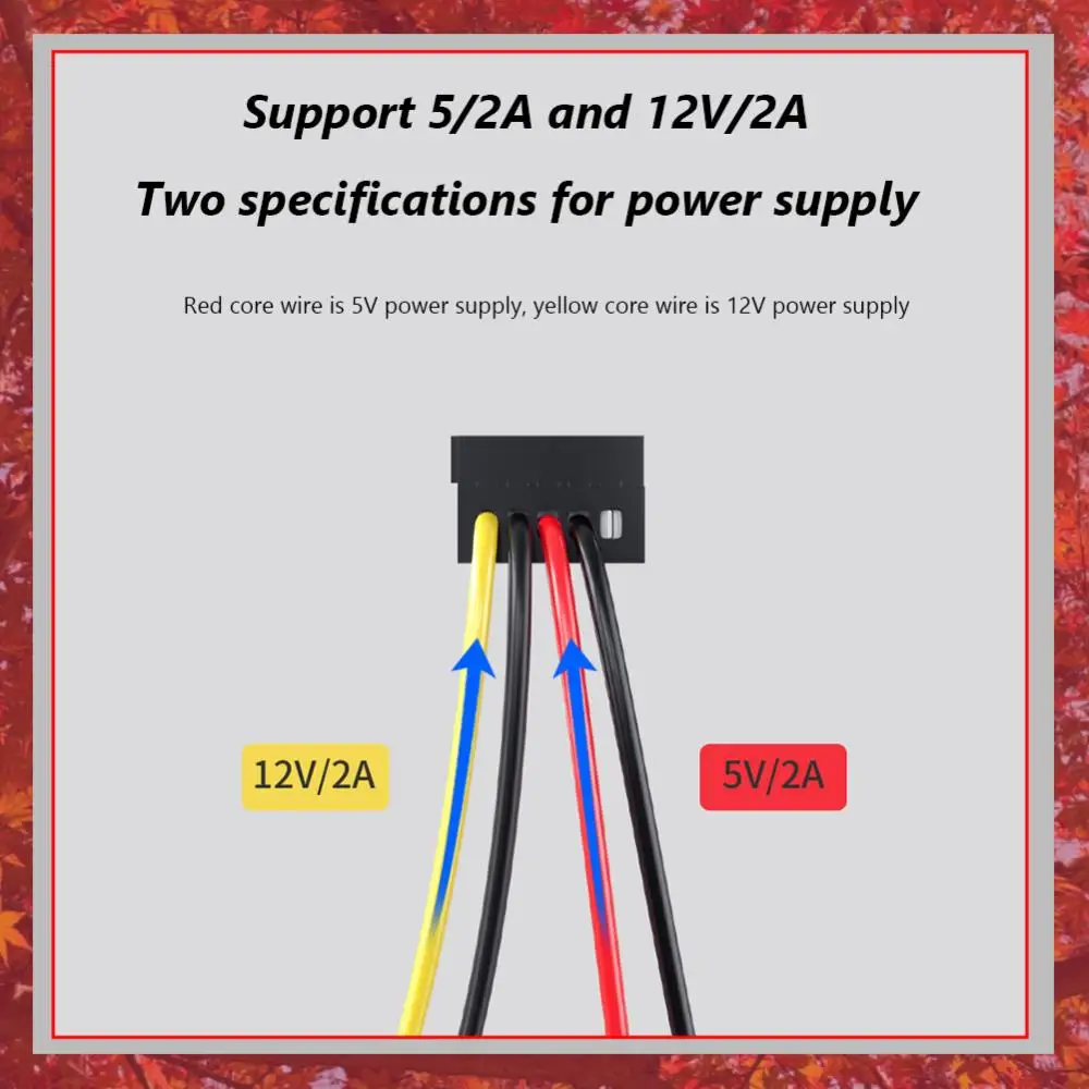 1/2/3PCS 4Pin to 15Pin 1-to-5 SATA Power Splitter 18AWG Tinned Copper for 3.5/2.5 HDD/Optical Drive Stable Power Supply