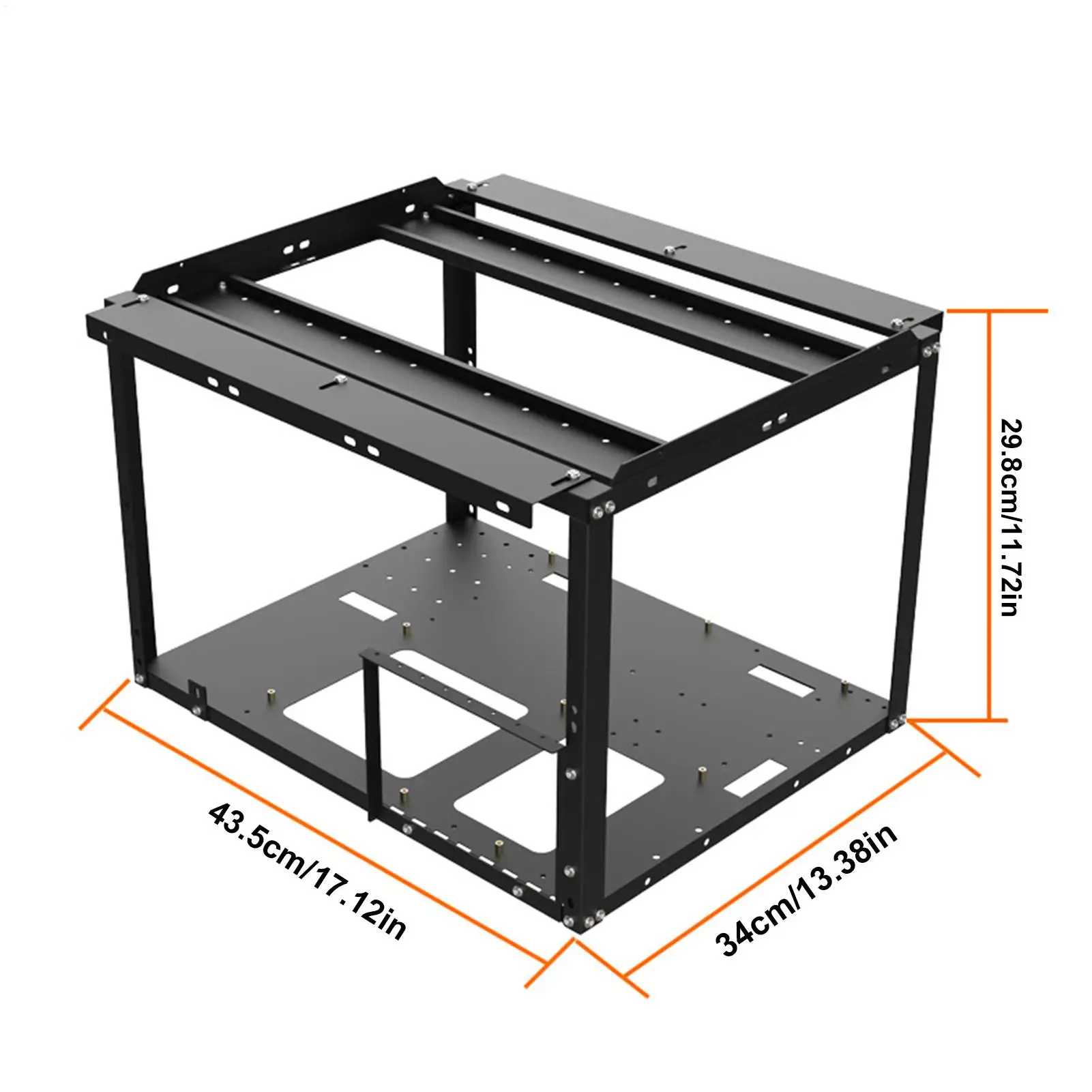 Open stackable hard drive rack supports EATX motherboard with 24 mechanical hard drive chassis PC Frame Computer Case