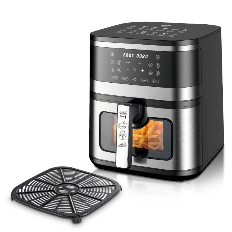 8L air fryer large capacity multi-function smart home visual electric fryer heating up and down