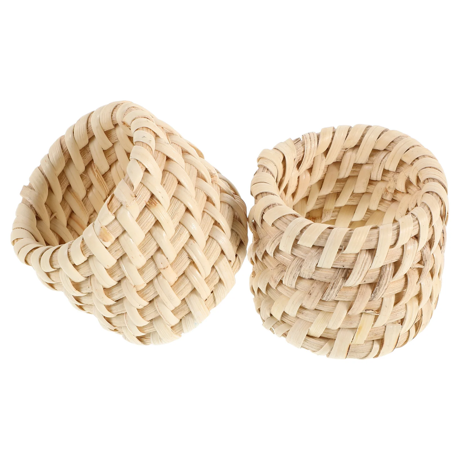 

2Pcs Rattan Woven Napkin Rings Rustic Farmhouse Napkin Holders for Dining Table Thanksgiving Fall Dinner Party Decor