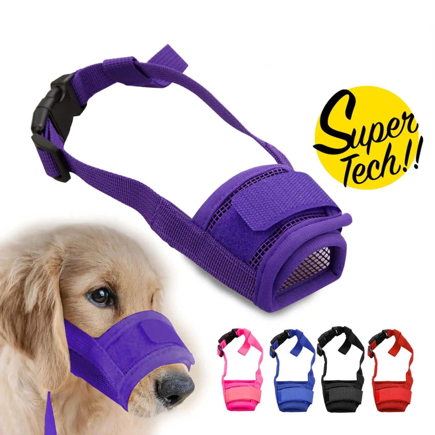 Secure and peaceful essential anti-barking dog muzzle for training sessions and walks - breathable, adjustable, and comfortable 