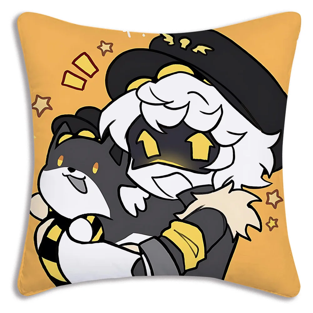 M-Murder D-Drones Pillow Covers Cartoon Sofa Decorative Home Double-sided Printing Short Plush Cute Cushion Cover