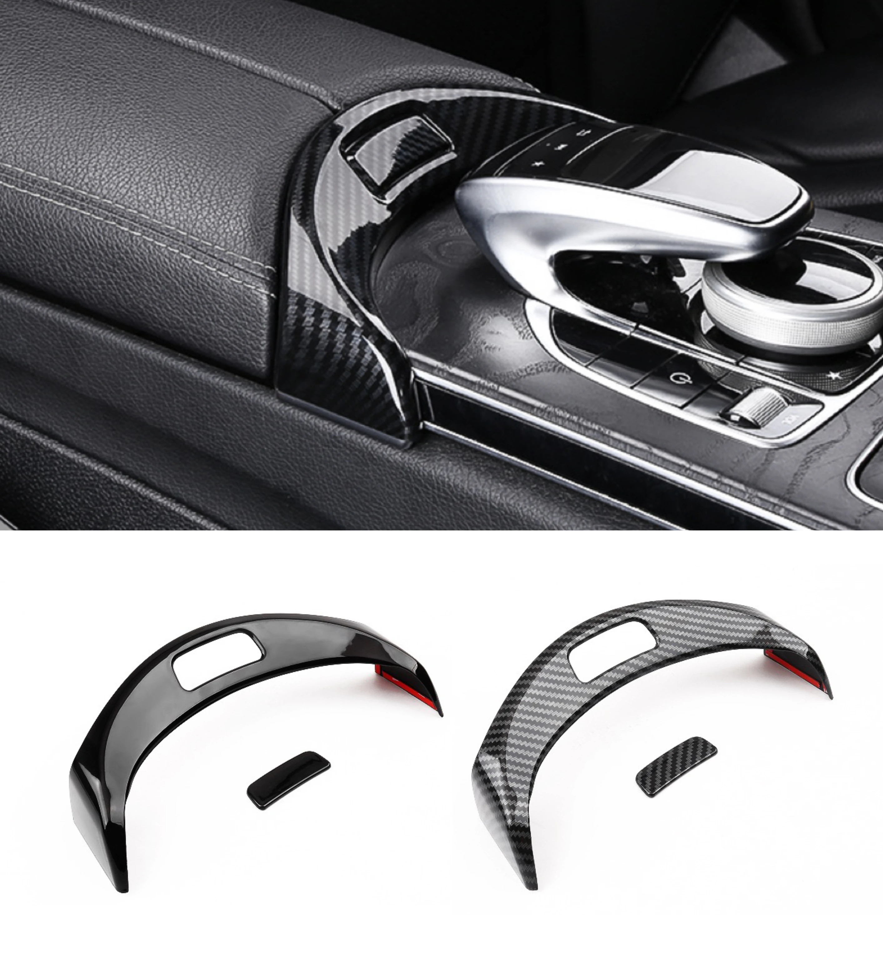 

for Mercedes Benz C200 C250 W205 C180 C300 X253 GLC250 GLC300 Car Interior Center Console Armrest Storage Box Button Cover Trim