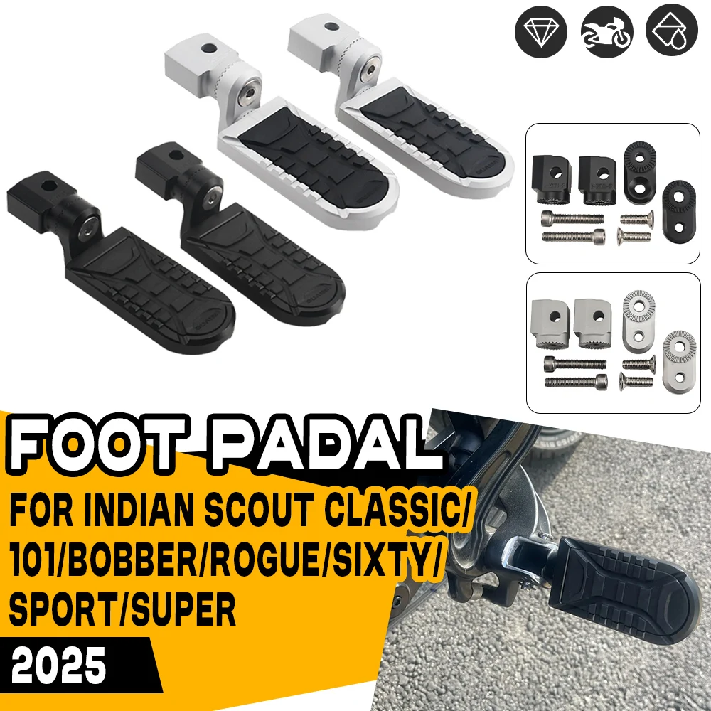 

Motorcycle 360 Adjustable Front Foot Peg Rider Footpegs Rest Pedal For INDIAN Scout Sixty Classic Limited Bobber SCOUT 101 2025
