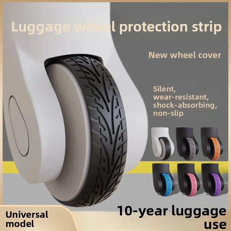 Self-Adhesive Rubber Protection Cover for Lage Wheels Universal Single Double Wheel Suitcase Chair Silent Rubber Sve