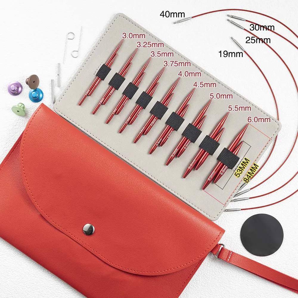 9-Pair Short Interchangeable Circular Needle Set product image