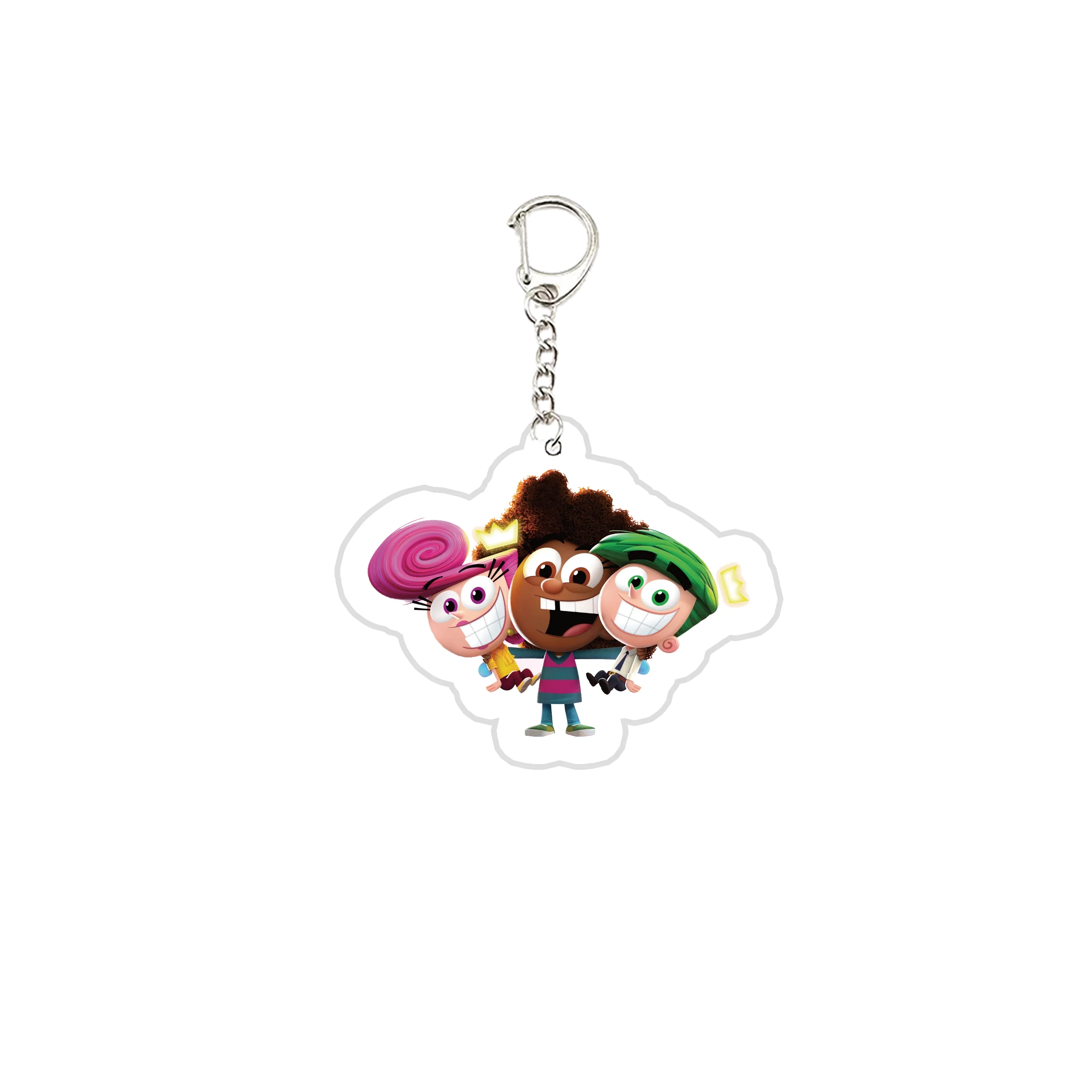 Acrylic The Fairly OddParents: A New Wish Keyring Cute The Fairly OddParents KeyChain Pendant KeyRing for Fans Gifts