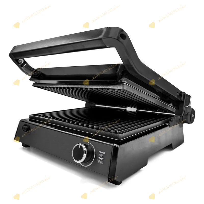 4-Pie Panini Press Stainless Steel Contact Grill, 3-in-1 Sandwich Machine with Removable Plate and Temperature Control