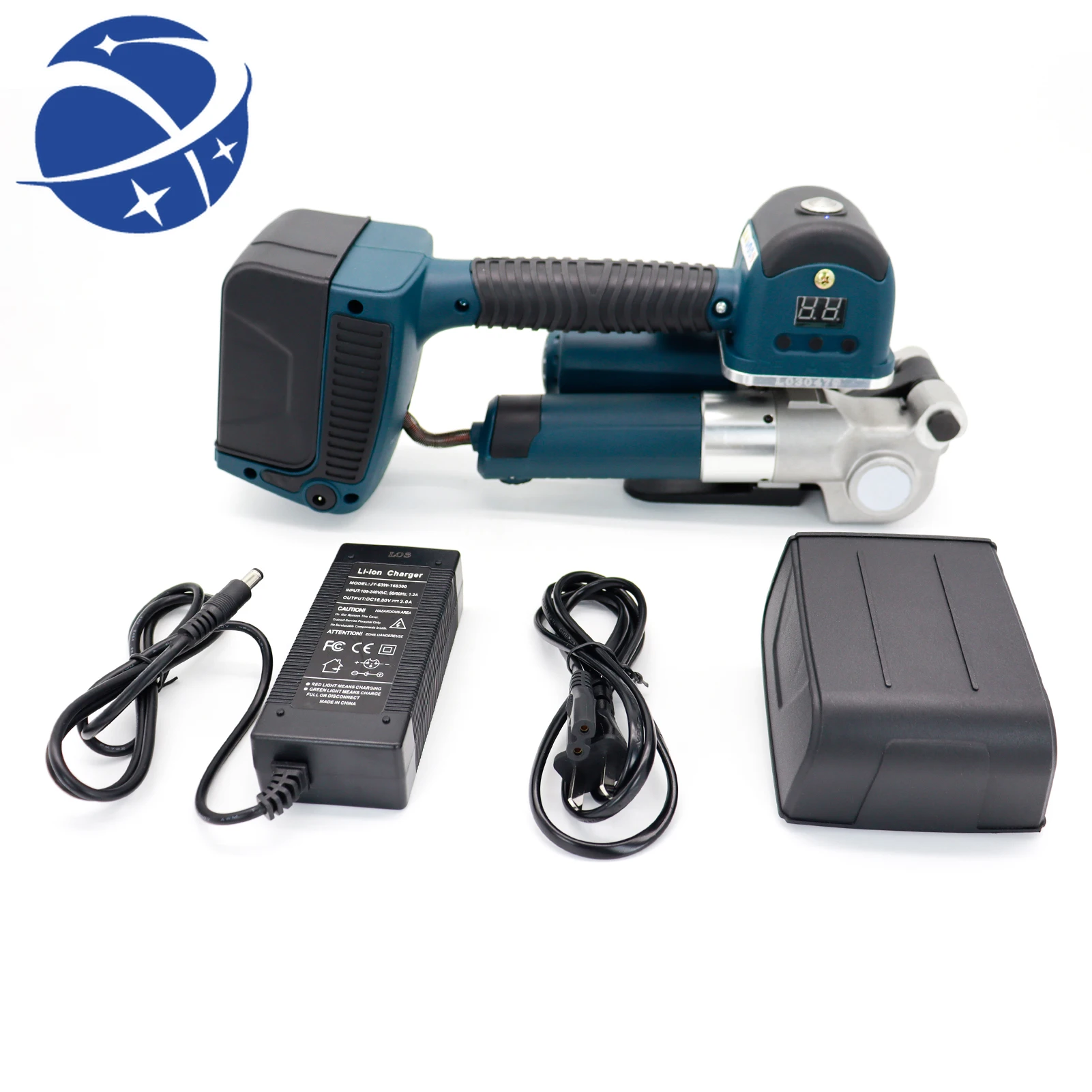 

yyhc Strapping Machine Handheld Packing for PP/PET Band Belt straps Friction Melting DD19A/25A with 2 Battery