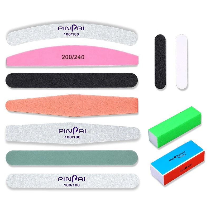 12PCS Nail File Buffer Kit With Storage Box Polishing Grinding Sanding Sponge Nail Files Set Manicure Nail Art Buffing Tools