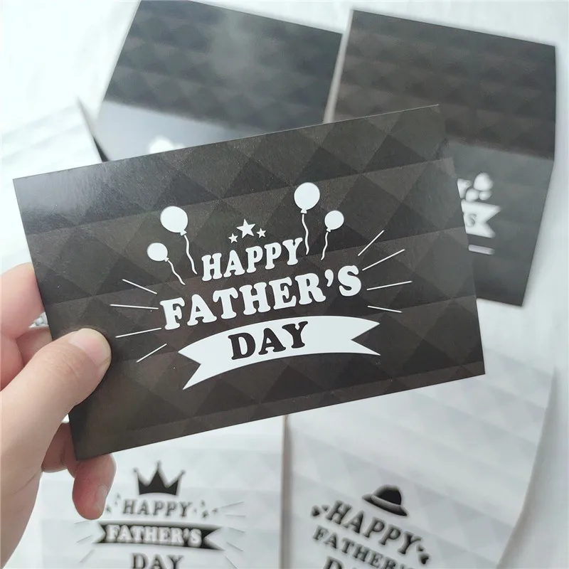 6pcs/Set High-End Father's Day Card Set Foldable Greeting Cards with Envelopes Gift for Dad Grandpa Husband