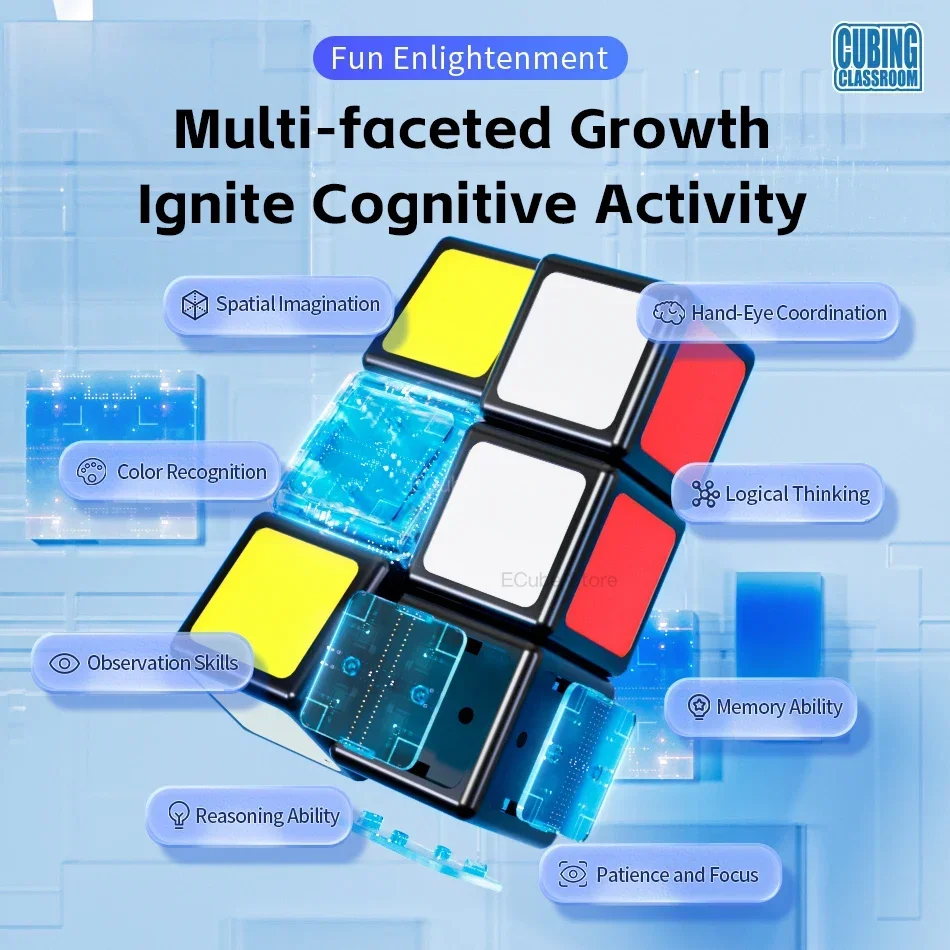 [ECube] MoYu 1x2x3 2x2x3 المكعب السحري 223 123 أسود احترافي سرعة لغز كوبو لعبة تعليمية ممتعة للأطفال
