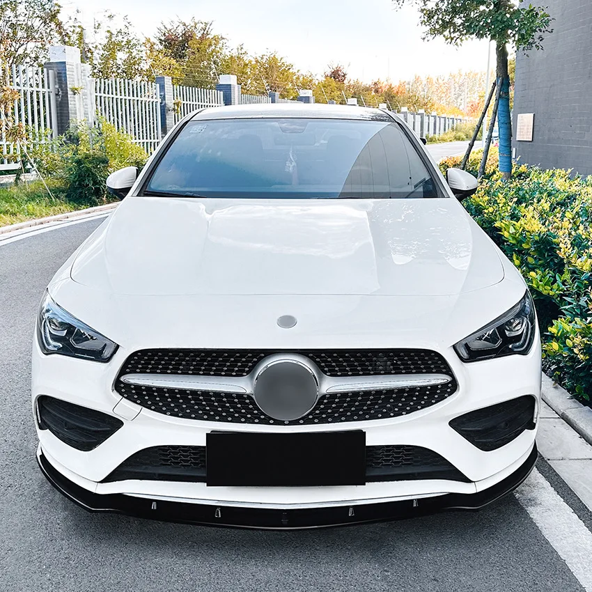 Front Bumper Splitter Lip For Mercedes Benz CLA180 200 220 250 CLA35 45 AMG 2020-2023 Diffuser Spoiler Guard CLA C118 W118 X118