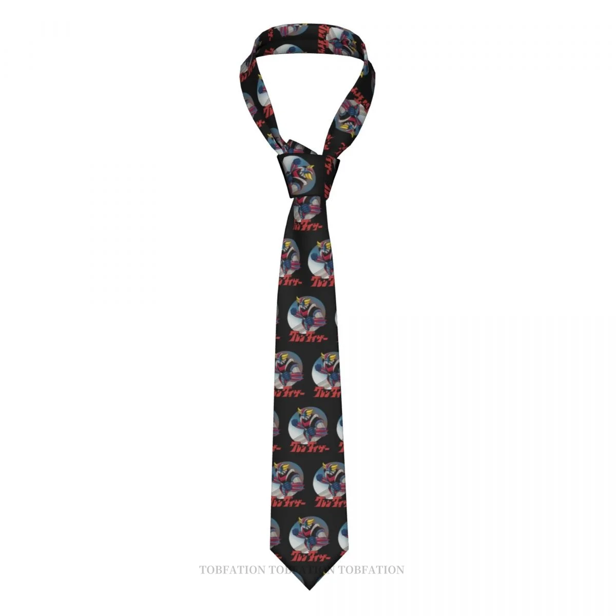 

Anime Print Ties UFO Robot Goldrake Grendizer Casual Unisex Neck Tie Daily Wear Narrow Striped Slim Cravat