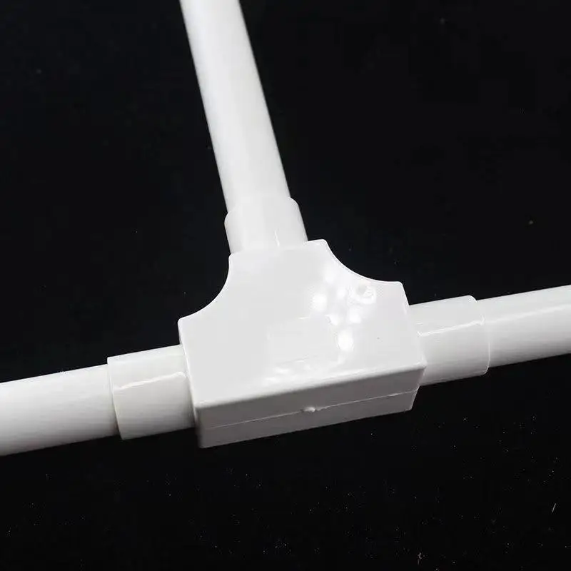 PVC Three Way Conduit Junction Box Removable Cover Fire Resistant Material For Home Electrical Wiring